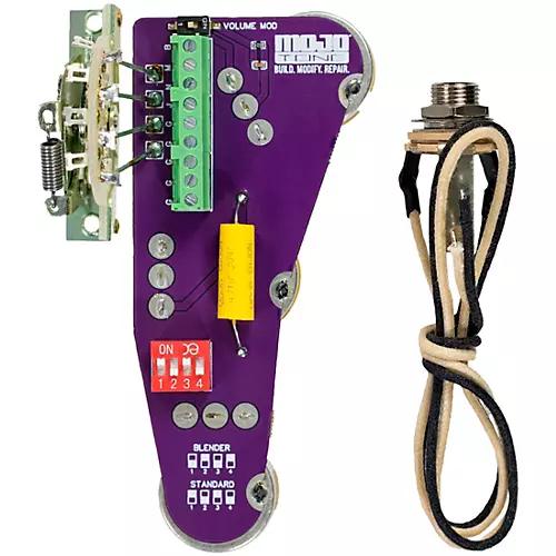 Mojotone Solderless Convertible Strat Guitar Wiring Harness With 250K Potentiometers - musicians--Friend