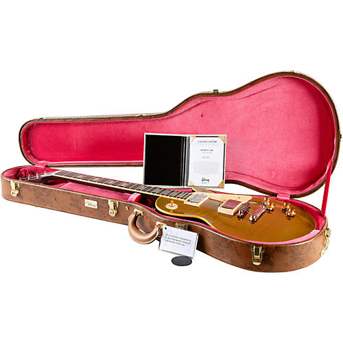 Gibson Custom Murphy Lab 1957 Les Paul Goldtop Darkback Reissue Light Aged Electric Guitar Double Gold - musicians--Friend