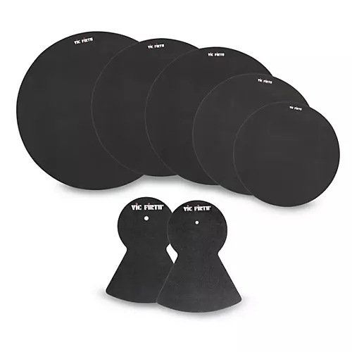 Vic Firth Drum Set Mute Prepack 10,12,14,16,22 in.,hi-hat,and cymbal (2) - musicians--Friend