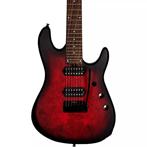 Sterling by Music Man Jason Richardson Cutlass 7-String Electric Guitar Dark Scarlet Burst Satin - musicians--Friend