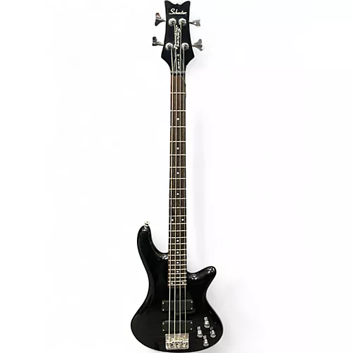 Used Schecter Guitar Research DELUXE 4 Black Electric Bass Guitar Black - musicians--Friend