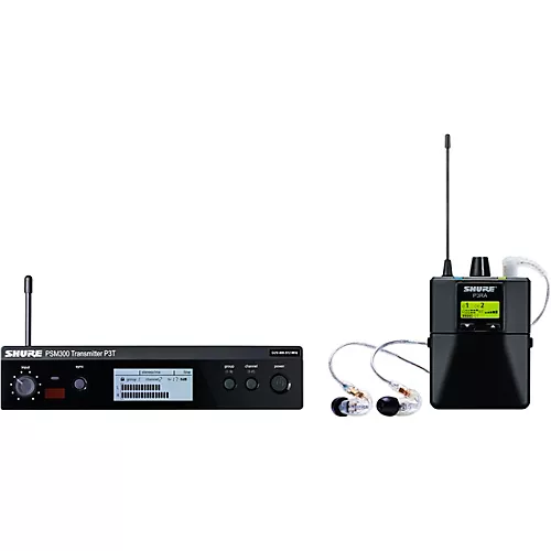 Shure PSM 300 Wireless Personal Monitoring System With SE215-CL Earphones Band G20 Clear - musicians--Friend