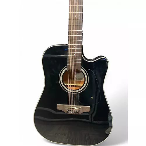 Used Takamine GD30CE-12 Black 12 String Acoustic Electric Guitar Black - musicians--Friend