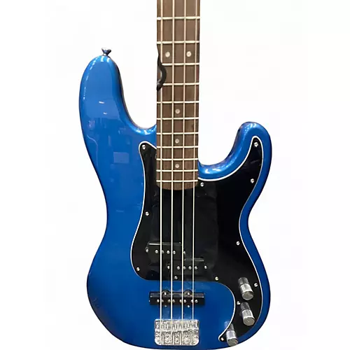 Used Squier Precision Bass Blue Electric Bass Guitar Blue - musicians--Friend