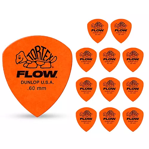Dunlop Tortex Flow Guitar Picks STD-12/PLYPK .60 mm 12 Pack - musicians--Friend