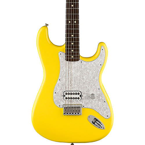 Fender Tom DeLonge Stratocaster Electric Guitar With Invader SH8 Pickup Graffiti Yellow - musicians--Friend