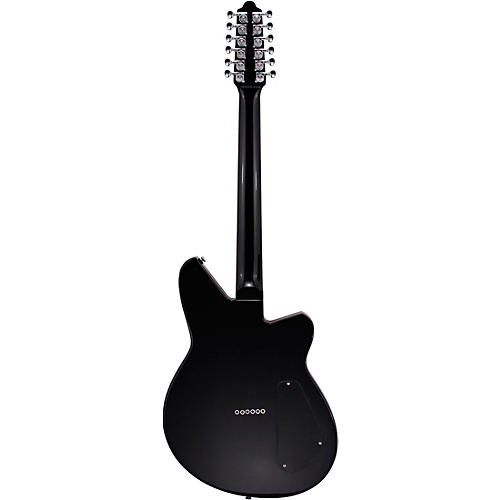 Reverend Airwave 12 Left Handed Semi-Hollow 12-String Electric Guitar Midnight Black - musicians--Friend