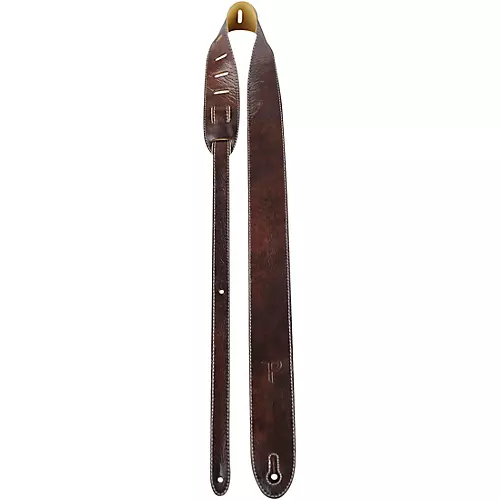 Perri's Extra Long Italian Leather Guitar Strap Mahogany 2 in. - musicians--Friend