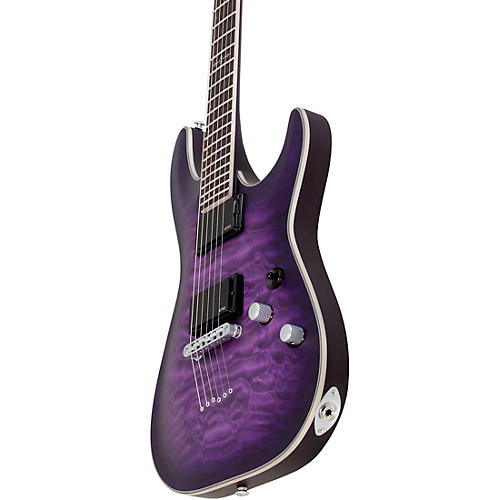 Schecter Guitar Research C-1 Platinum Electric Guitar Satin Purple Burst - musicians--Friend