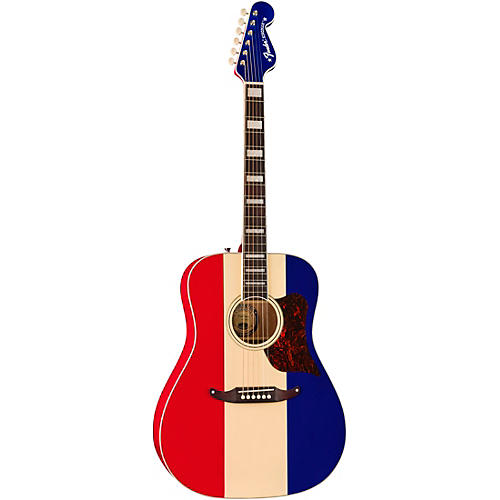 Fender Buck Owens Signature Kingman Limited-Edition Acoustic-Electric Guitar Red, White, and Blue - musicians--Friend
