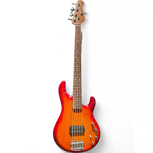 Used 2024 Ernie Ball Music Man Classic Series Ball Family Reserve 5 String Fuego Orange Electric Bass Guitar Fuego Orange - musicians--Friend