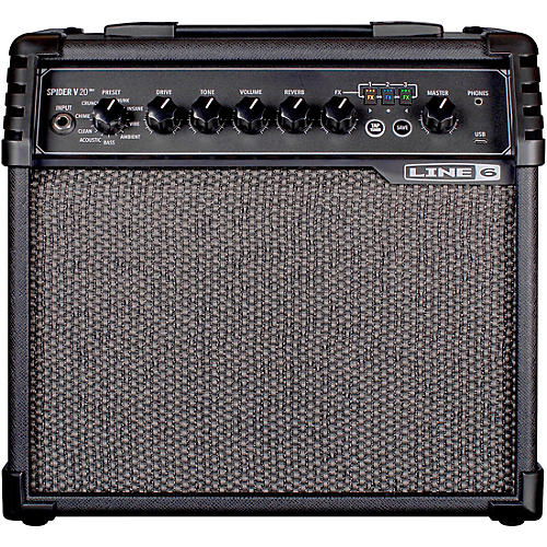 Line 6 Spider V 20 MKII 20W 1x8 Guitar Combo Amp Black - musicians--Friend