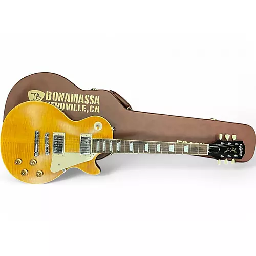 Used 2021 Epiphone Limited Edition Joe Bonamassa Les Paul Standard Lemonburst Solid Body Electric Guitar Lemonburst - musicians--Friend