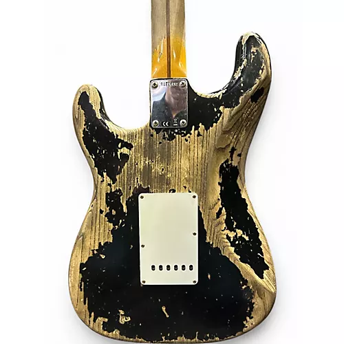Used 2022 Fender 1957 Relic Stratocaster Esquire Black Solid Body Electric Guitar Black - musicians--Friend