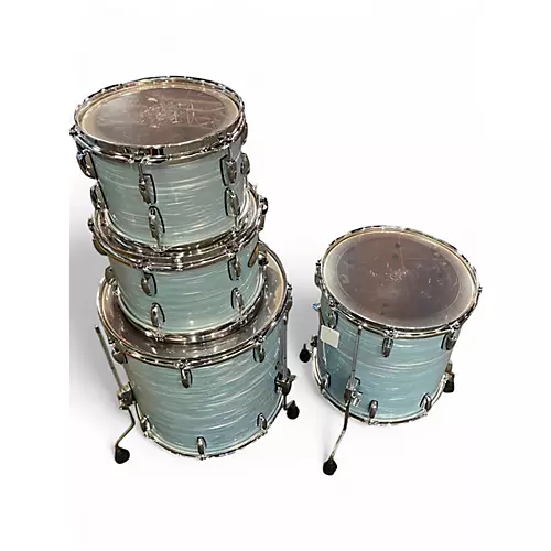 Used Pearl 5 Piece SESSION studio select ice blue oyster Drum Kit ice blue oyster - musicians--Friend