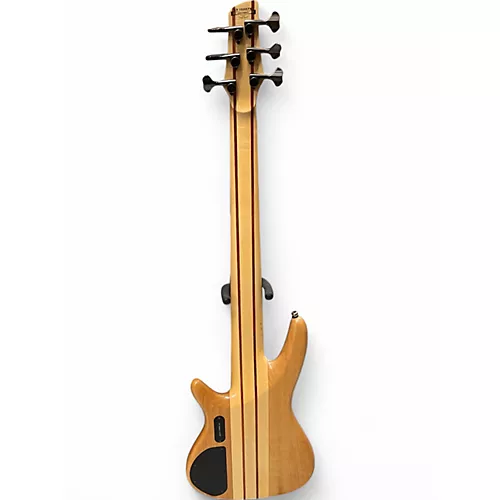 Used Ibanez SR1006EFM Natural Electric Bass Guitar Natural - musicians--Friend