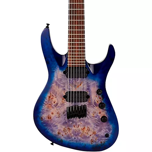 Jackson Pro Series Signature Chris Broderick Soloist HT7P 7 String Electric Guitar Transparent Blue - musicians--Friend