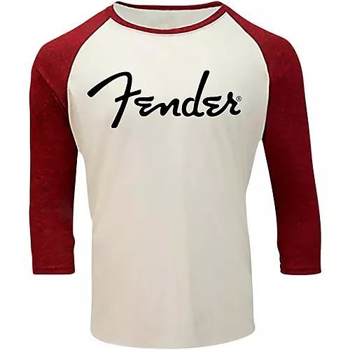 Fender Raglan Long Sleeve Baseball T-Shirt X Large Red - musicians--Friend