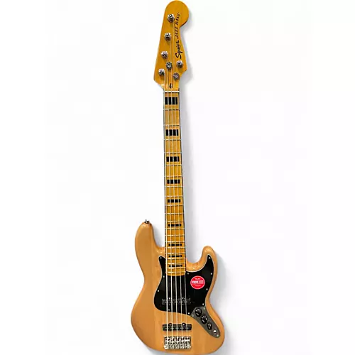 Used Squier Classic Vibe 70s Jazz Bass V Natural Electric Bass Guitar Natural - musicians--Friend