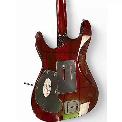 Used Schecter Guitar Research Hellraiser 006 Left Handed Crimson Burst Electric Guitar Crimson Burst - musicians--Friend