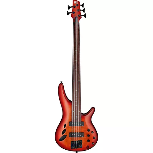 Ibanez SRD905F 5-String Fretless Electric Bass Guitar Brown Topaz Burst Low Gloss - musicians--Friend
