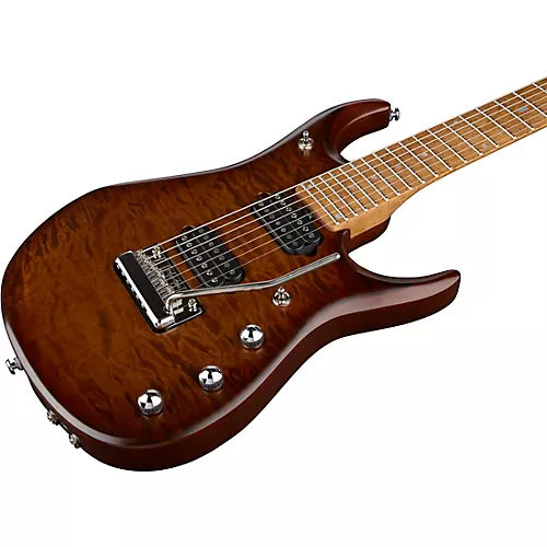 Ernie Ball Music Man JP15 Roasted Quilt Maple Top 7-String Electric Guitar Cerulean Paradise - musicians--Friend