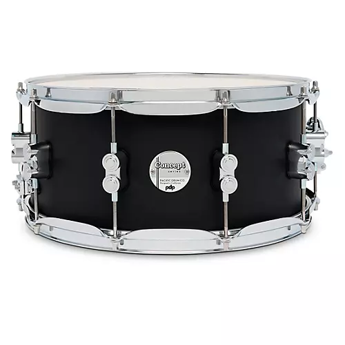 PDP by DW Concept Maple Snare Drum With Chrome Hardware 14 x 5.5 in. Satin Black - musicians--Friend