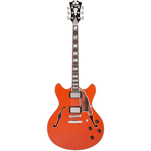 D'Angelico Deluxe Series DC Limited Edition Semi-Hollow Electric Guitar Rust - musicians--Friend