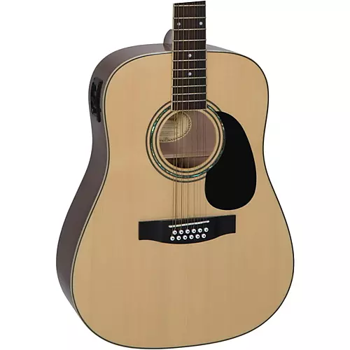 Mitchell D120S12E 12-String Dreadnought Acoustic-Electric Guitar Natural - musicians--Friend