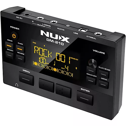 NUX DM-210 Mesh-Head Digital Drum Kit Black - musicians--Friend