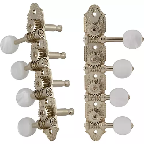Grover Professional Mandolin Vintage F Style 409 Series Pearloid Button Tuning Machines Nickel - musicians--Friend