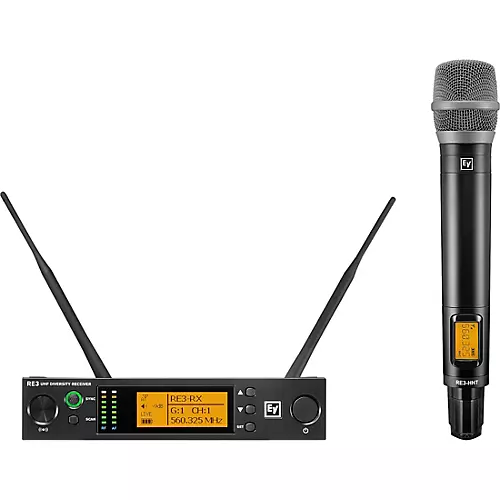 Electro-Voice RE3 Wireless Handheld Set With RE520 Condenser Supercardioid Vocal Microphone Head 488-524 MHz - musicians--Friend