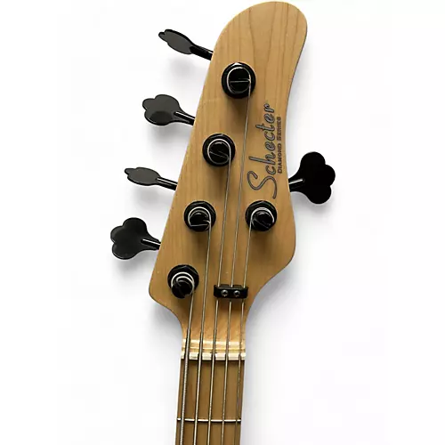 Used Schecter Guitar Research j5 Green Electric Bass Guitar Green - musicians--Friend