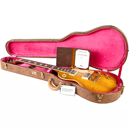 Gibson Custom 1959 Les Paul Standard Reissue Limited Edition Murphy Lab with Brazilian Rosewood Fingerboard Electric Guitar Tom's Lemon - musicians--Friend