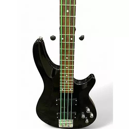 Used Schecter Guitar Research Omen 4 String Black Electric Bass Guitar Black - musicians--Friend