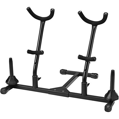 Titan Folding Alto and Tenor Double Saxophone Stand With Double Flute or Double Clarinet Peg - musicians--Friend