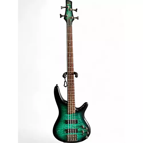 Used Ibanez SR400EQM Emerald Green Electric Bass Guitar Emerald Green - musicians--Friend