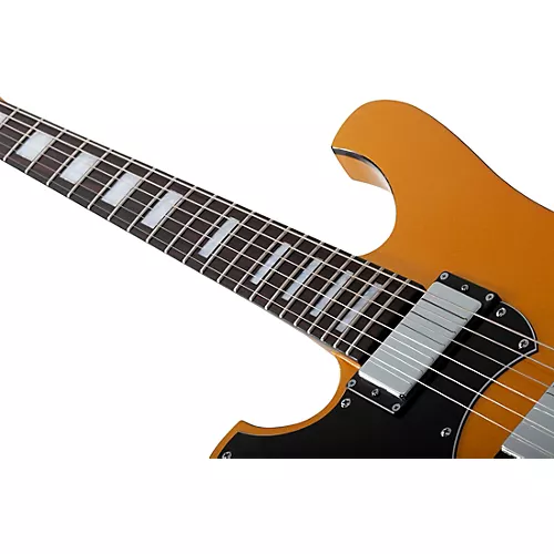 Schecter Guitar Research Stargazer-6 Vibrato Left Handed Electric Guitar Metallic Gold - musicians--Friend