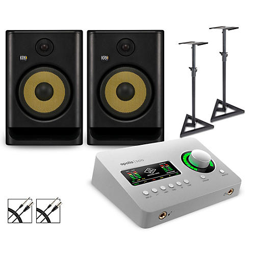 Universal Audio Apollo Solo Thunderbolt with KRK ROKIT G5 Studio Monitor Pair (Stands & Cables Included) ROKIT 8 - musicians--Friend