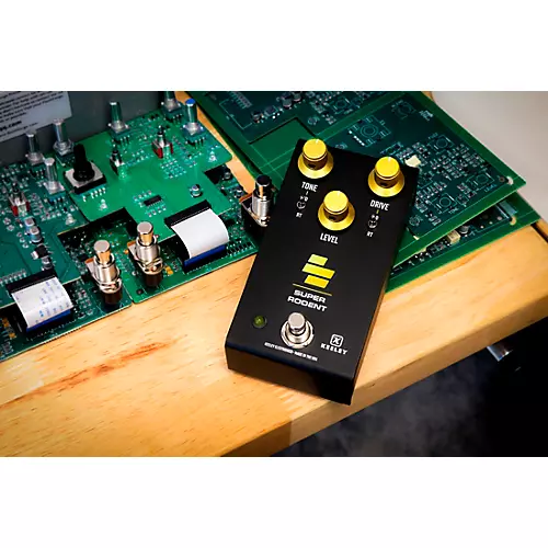 Keeley Super Rodent Overdrive & Distortion Effects Pedal Black/Yellow - musicians--Friend