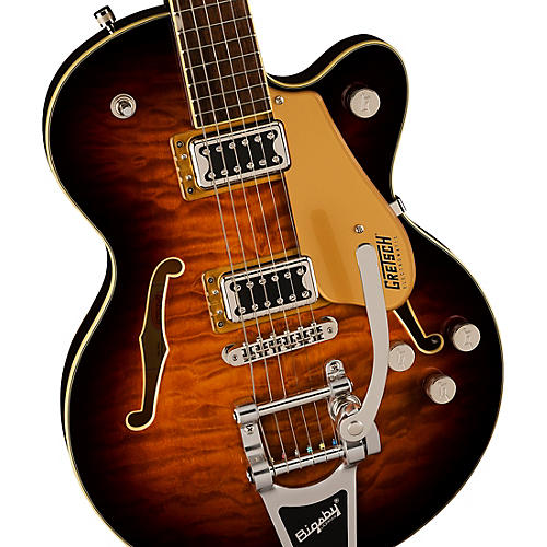 Gretsch Guitars G5655T-QM Electromatic Center Block Jr. Single-Cut Quilted Maple With Bigsby Electric Guitar Sweet Tea - musicians--Friend