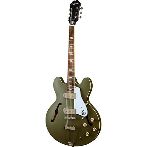 Epiphone Casino Worn Hollowbody Electric Guitar Olive Drab - musicians--Friend