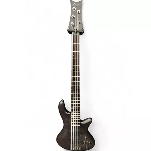 Used Schecter Guitar Research Stilleto Studio 5 Trans Black Electric Bass Guitar Trans Black - musicians--Friend
