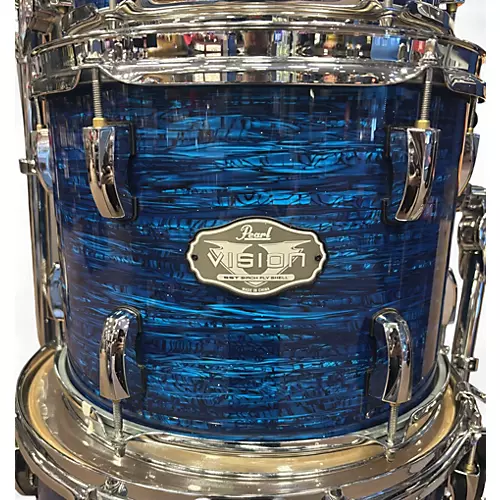 Used Pearl 4 Piece Vision BLUE STRATA Drum Kit BLUE STRATA - musicians--Friend