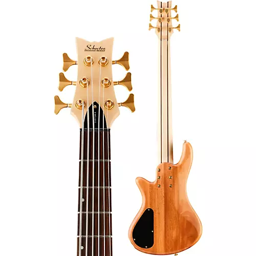 Schecter Guitar Research Stiletto Custom 6 6-String Bass Guitar Satin Natural - musicians--Friend