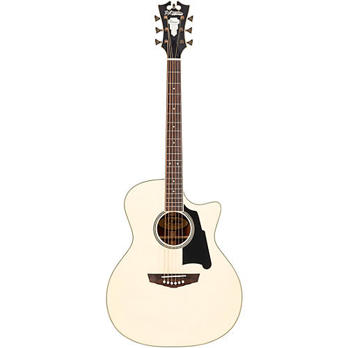 D'Angelico Premier Gramercy Grand Auditorium Acoustic-Electric Guitar Gloss White Wash - musicians--Friend