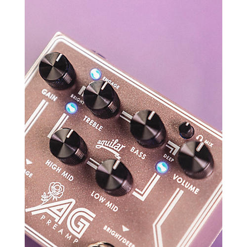 Aguilar AG Preamp for BCAM Bass Effects Pedal Rose Gold - musicians--Friend
