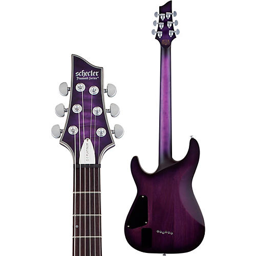 Schecter Guitar Research C-1 Platinum Electric Guitar Satin Purple Burst - musicians--Friend