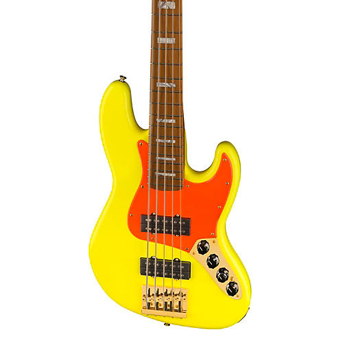 Fender MonoNeon Jazz Bass V Fluorescent Yellow - musicians--Friend