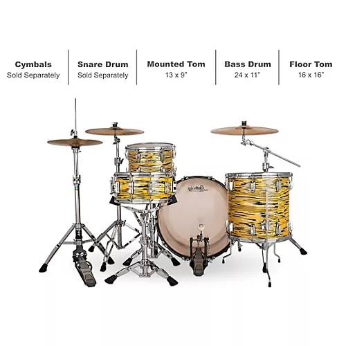 Ludwig Legacy Maple 3-Piece Pro Beat Shell Pack With 24